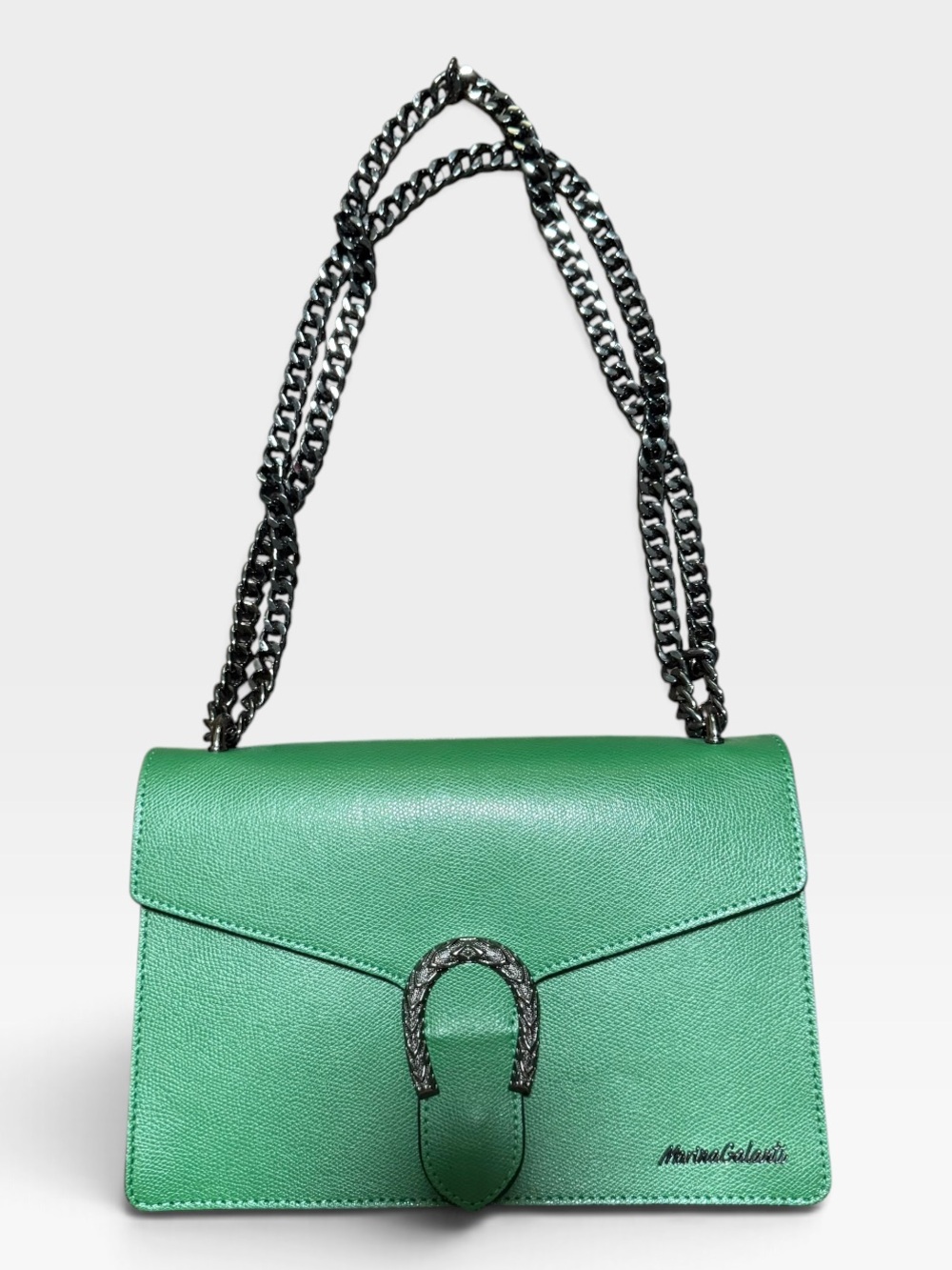 Marina Galanti Green Leather Shoulder Bag